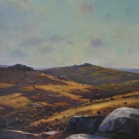 SOLD - Chinkwell Tor from Bonehill Rocks', 40 x 58cm, oil on wood panel