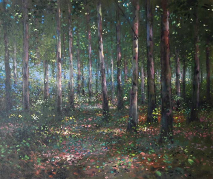 Blean Woodland,, nr. Canterbury,60 x 50cm, oil on canvas - sold