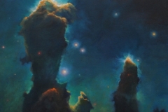 Interpretation of Eagle Nebula, 80 x 58cm, oil on canvas