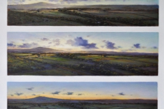 Sunset in three stages, 61 x 61cm, oil on canvas