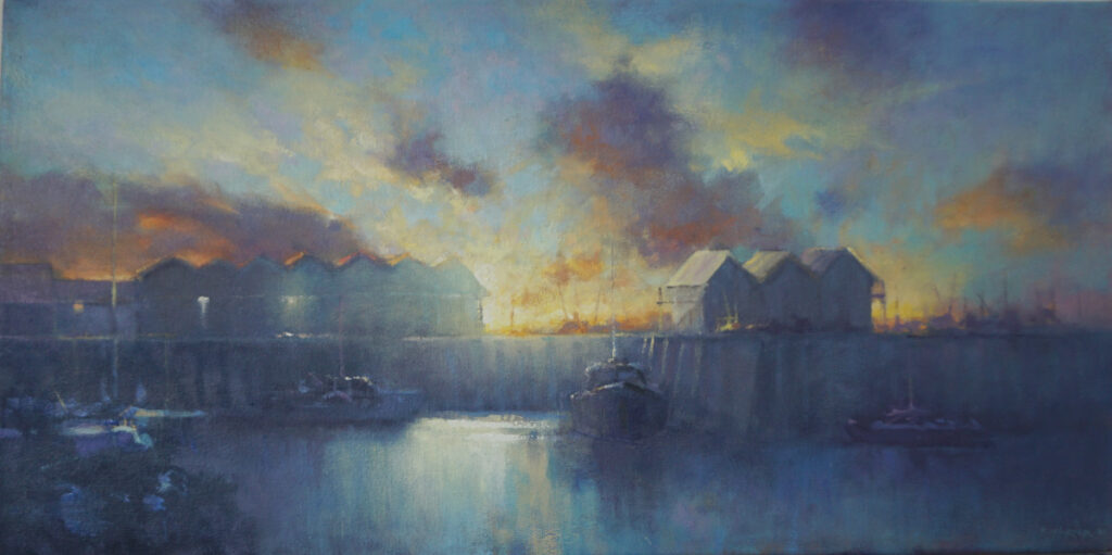 Whitstable Harbour - painting by Ric W. Horner