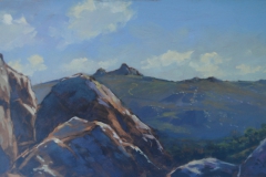 Haytor (plein air), 41 x 74cm, oil on wood panel