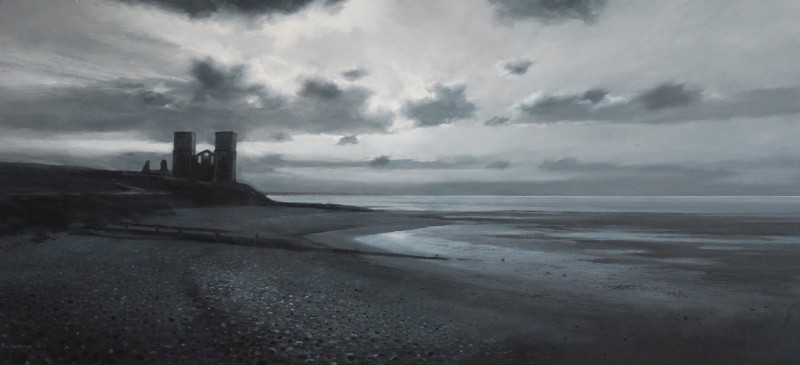 Reculver Towers, 92 x 40cm, oil on canvas - sold