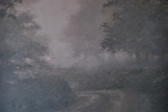 Night Walk Moretonhampstead 2, 71 x 71cm, oil on wood panel