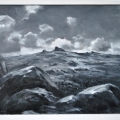 Hound Tor (framed) 31 x 40cm, oil on canvas.
