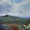 Sharp Tor 1, 25 x 25cm, oil on canvas