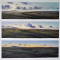 Sunset in three stages, 61 x 61cm, oil on canvas