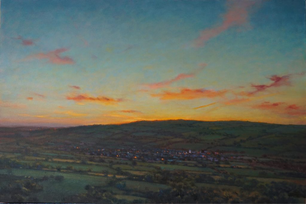 Ric W. Horner - Moretonhampstead from Easdon Tor, oil on canvas, 51 x 76cm