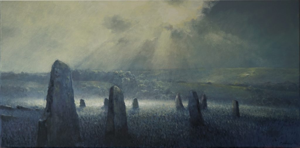 Ric W. Horner - Scorhill, oil on canvas, 100 x 50cm