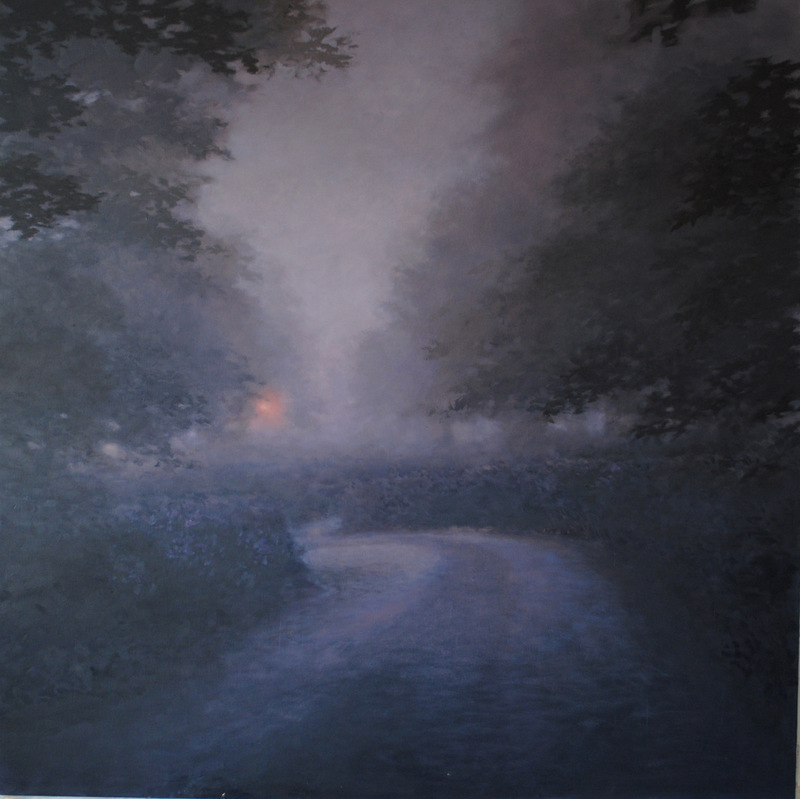 Devonshire Nocturne 1, oil on board, 92 x 92 cm