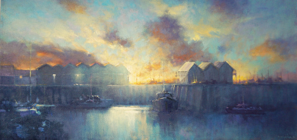 Whitstable harbour and seascape paintings